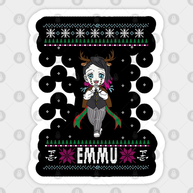 EMMU Ugly Christmas Sticker by Planet of Tees